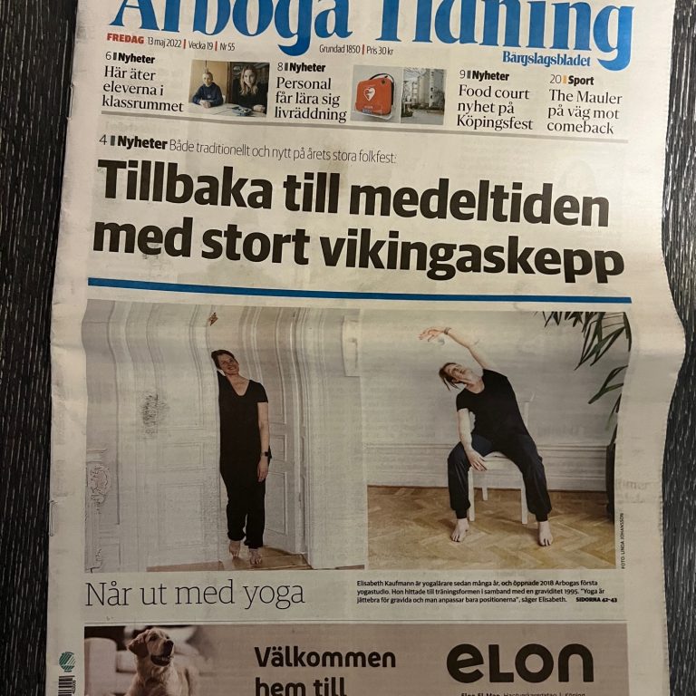 Framsidan Arboga Tidning 13 maj 2022